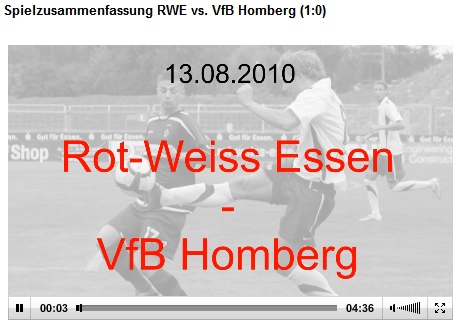 RWE-TV präsentiert Ausschnitte vom Heimspiel gegen Homberg