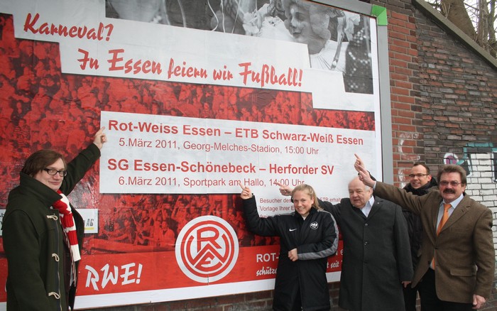 Plakataktion zum Derby gegen den ETB